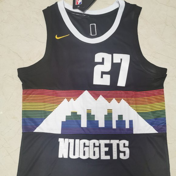 Mens Jersey 27# Denver Nuggets Jamal Murray Black Color Stitched jersey - Picture 1 of 3